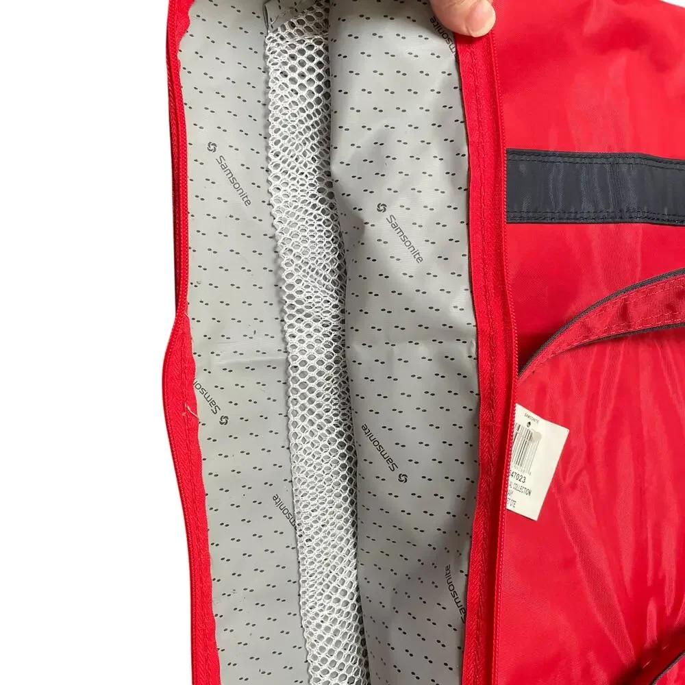 Samsonite Oceanside Beach Tote Bag Red Packable Mesh Bottom Travel Trolley Slv